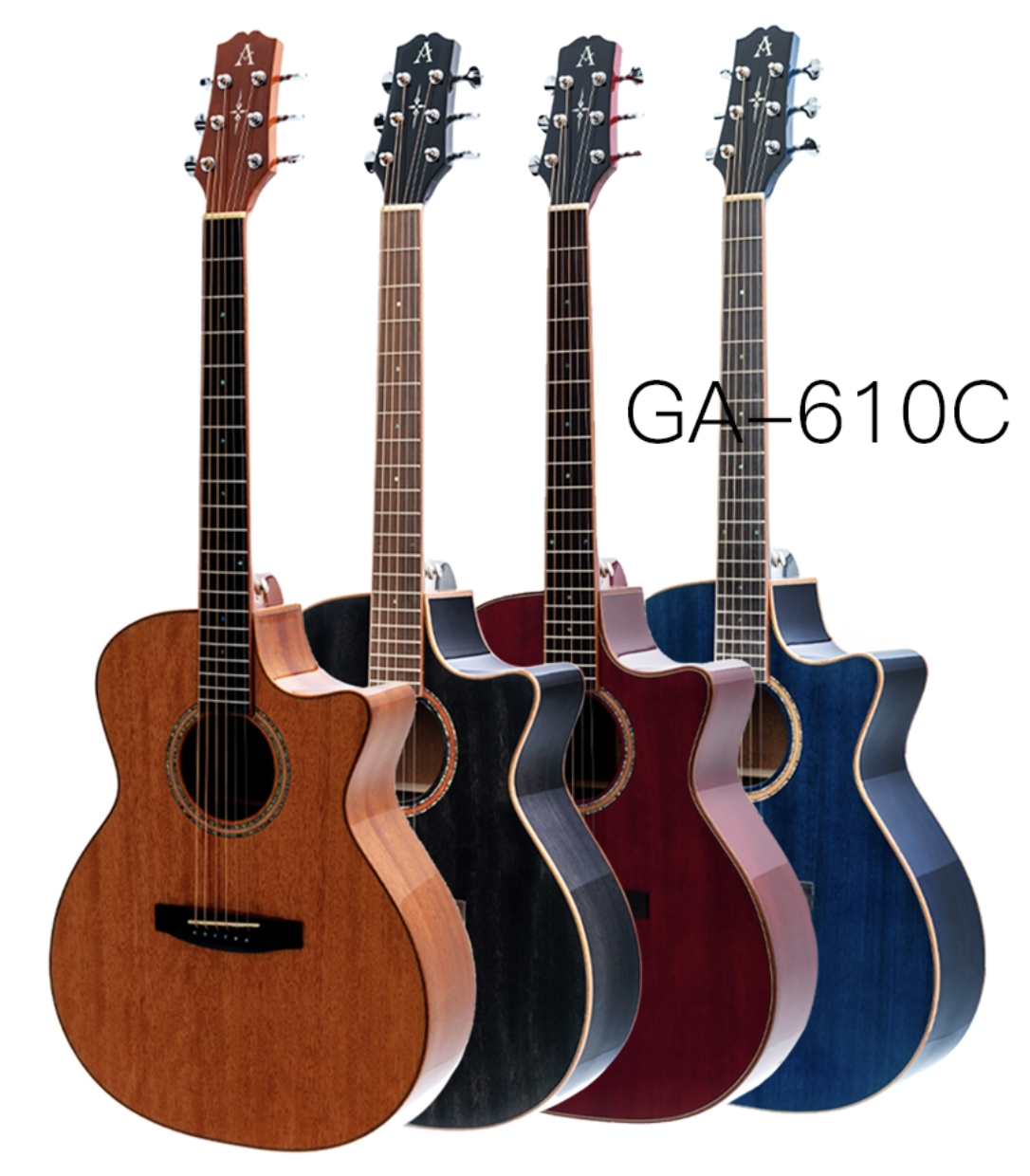 AOSEN GAC-610C: Mahogany top solid acoustic guitar with clear and soft sound quality handmade classical guitar