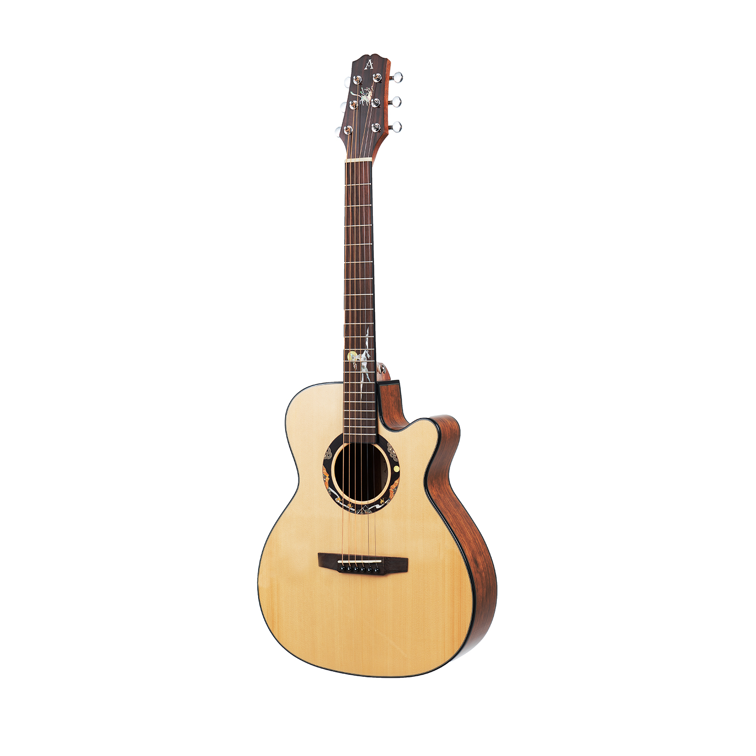 AOSEN Nine-clored Deer(M-6C): Spruce and Walnut 36 inch Children’s Mini Folk Coustic Guitar