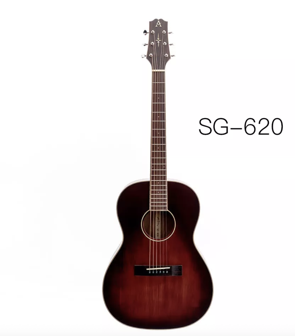 AOSEN SG-620:Mahogany top solid acoustic guitar ,38 inch satin ,brown color, travel guitar rubber gloves