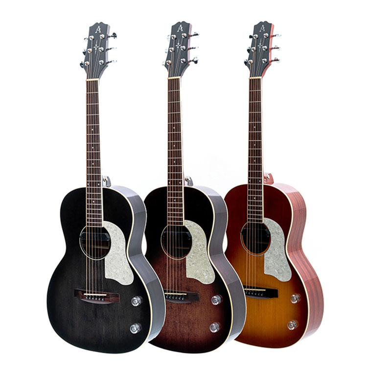 AOSEN F-680:Mahogany top solid acoustic guitar, Black/Purple/BR,