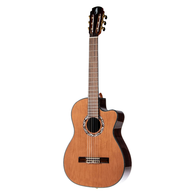 Avila AC-760CE Classical Guitar with Pickup:The Classic electroacoustic classical guitar is suitable for practice and music concerts, cedar top