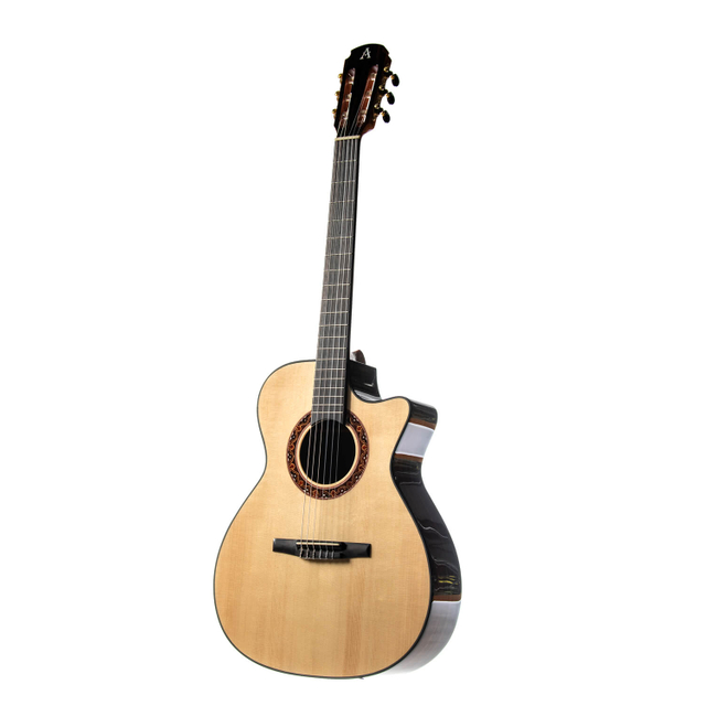 Avila AC-780C Crossover guitar：width at 1st fret:44.5mm,can install EQ, back and side wood is ebony