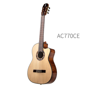 Avila AC-770CE Classical Guitar with Pickup :The Classic electroacoustic classical guitar is suitable for practice and music concerts, spruce top