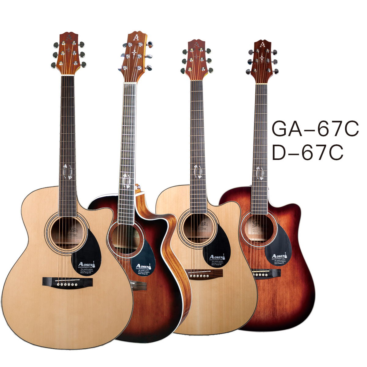  AOSEN D-67C/OM-67C:Layered Wood Guitar,First Choice for Beginner Guitar