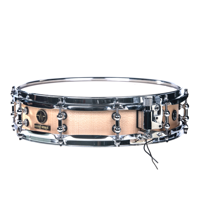  Customized Signature Edition Lighting series FMP-1 : 1445 Flame maple that is made by technology of steam heat bending ，Satin natural , Sound World Snare Drum