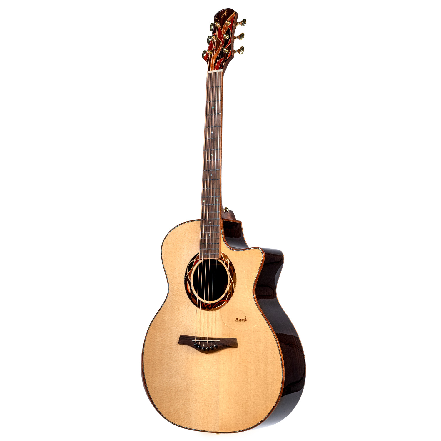 GA-900C Solid Spruce and Rosewood Acoustic Guitar – Ideal for Advanced Players, Brilliant Sound from the First Strum