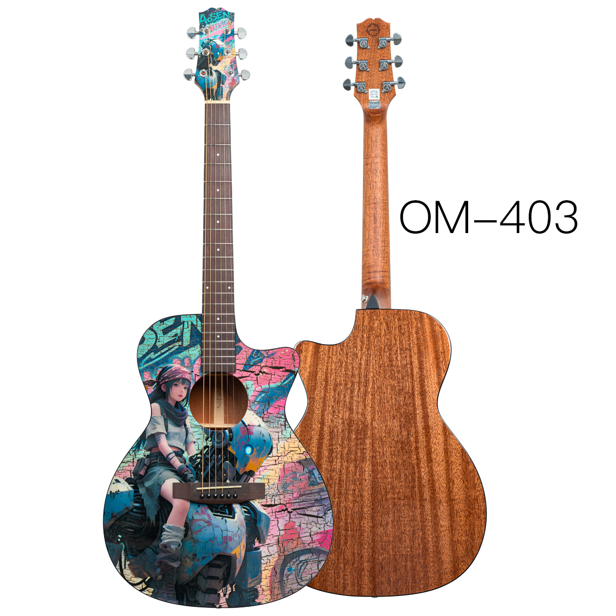 AOSEN OM-403: 38-inch personalized children's folk guitar customization, with an amazing feel.