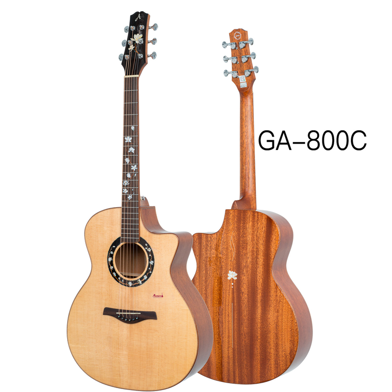AOSEN Magnolia in Early Spring (Yulan Chunxiao )GA-800C: 40 inch entry-level folk acoustic guitar, the first choice for beginners