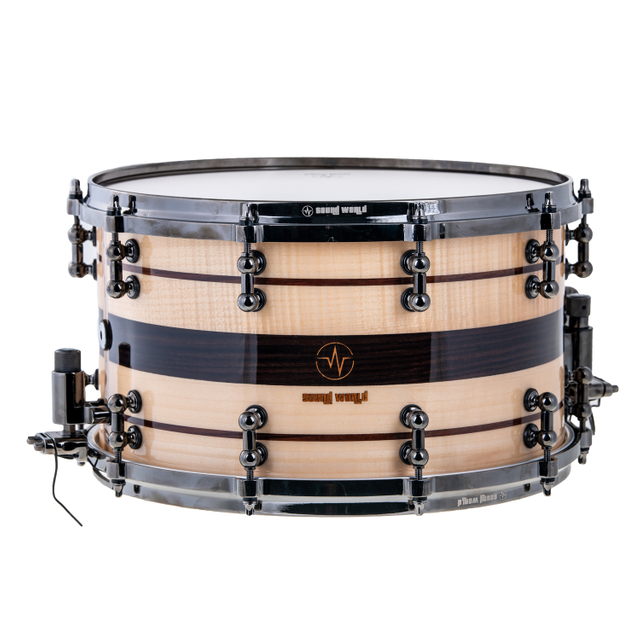 Special Rain series FMP-2 : 1480 Flame maple that is made by technology of steam heat bending Glossy natural,Sound World Snare Drum 