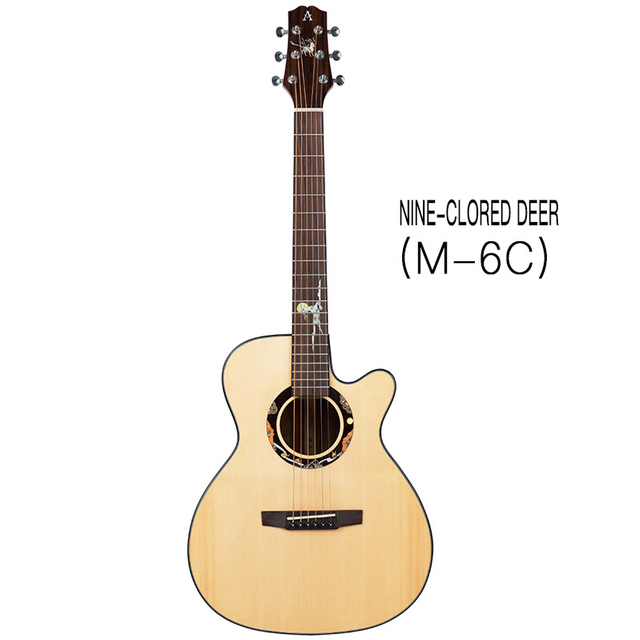 AOSEN Nine-clored Deer(M-6C): Spruce and Walnut 36 inch Children’s Mini Folk Coustic Guitar