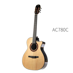 Avila AC-780C Crossover guitar：width at 1st fret:44.5mm,can install EQ, back and side wood is ebony