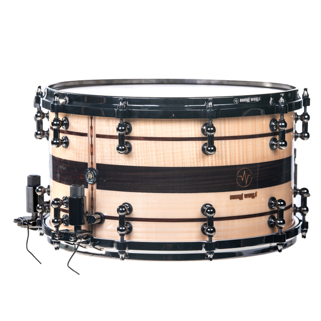 Special Rain series FMP-2 : 1480 Flame maple that is made by technology of steam heat bending Glossy natural,Sound World Snare Drum 