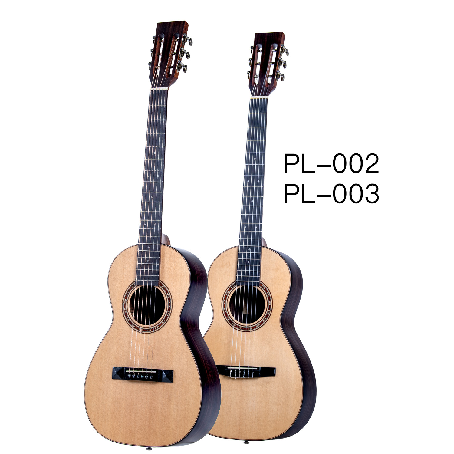AOSEN PL-002 PL-003 Vintage Crossover Acoustic Guitar, 37 Inch Parlor Body, All Solid Wood, Solid Spruce Top, Solid Rosewood Back & Sides, Fingerstyle Folk Guitar