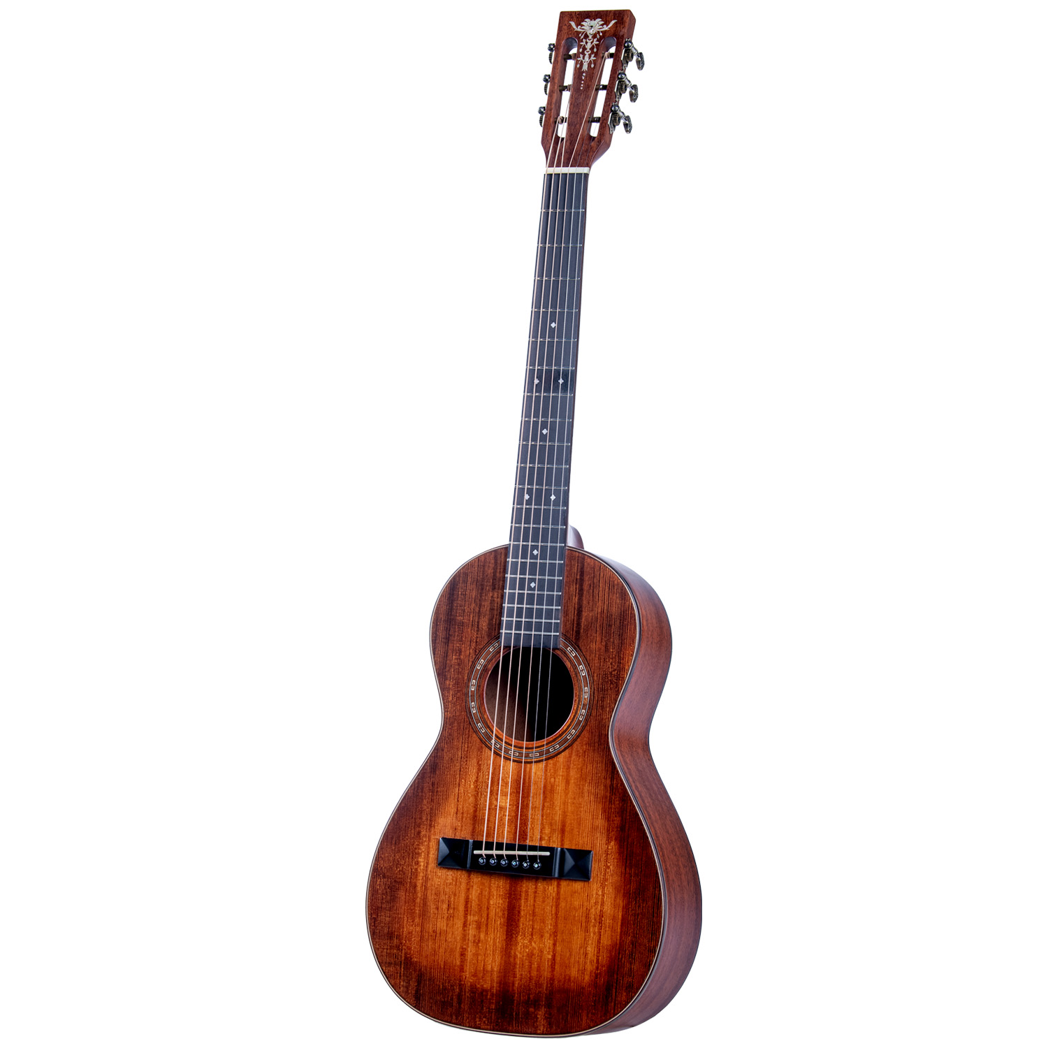 AOSEN PL-001 Vintage Acoustic Guitar, 37 Inch Parlor Body, All Solid Wood, Solid Spruce Top, Solid Mahogany Back & Sides, Folk Guitar for Fingerstyle, Beginner & Intermediate Players