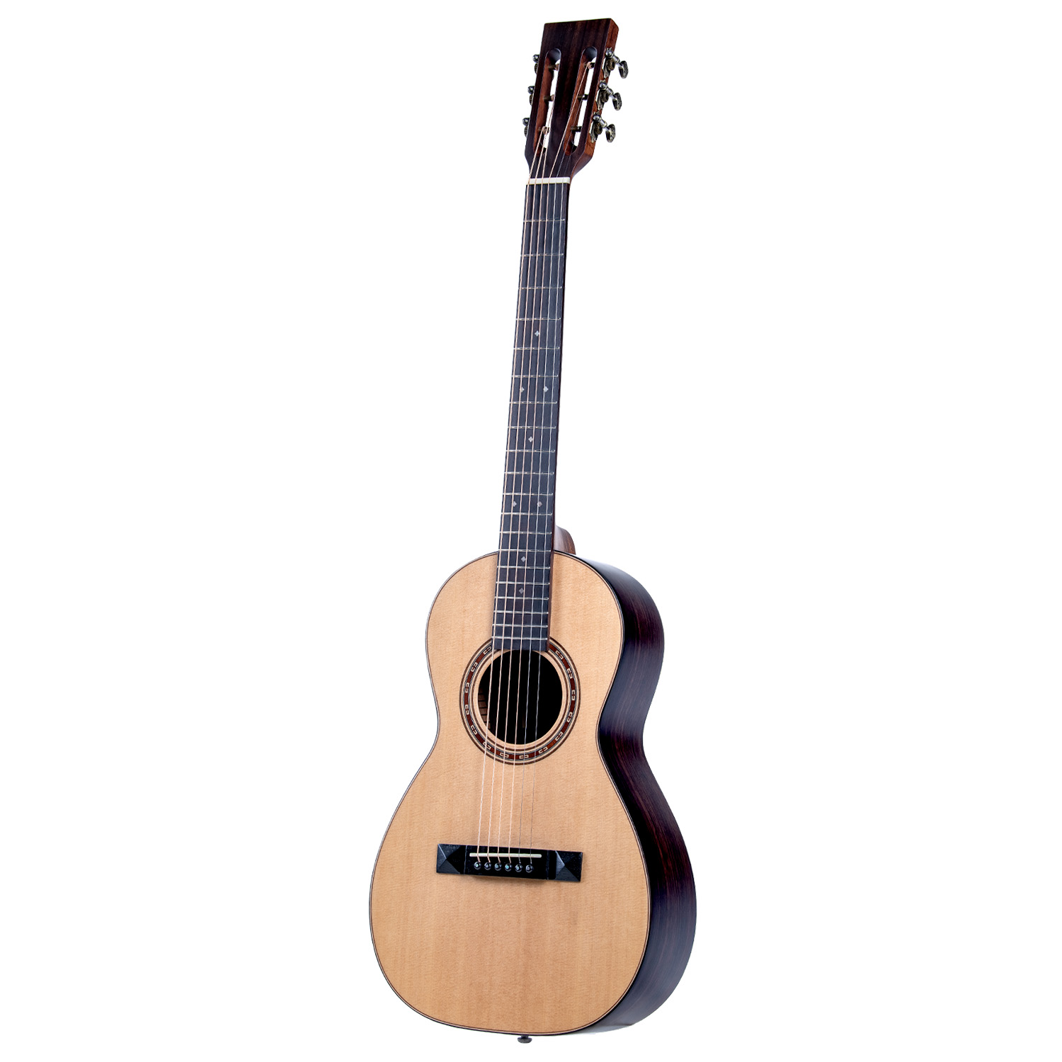 AOSEN PL-002 PL-003 Vintage Crossover Acoustic Guitar, 37 Inch Parlor Body, All Solid Wood, Solid Spruce Top, Solid Rosewood Back & Sides, Fingerstyle Folk Guitar