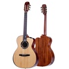 AOSEN OM-700 Crossover Acoustic Guitar, 40 Inch OM Body, Solid Spruce Top, Mahogany Laminate Back & Sides, Folk Guitar for Beginner & Intermediate Players