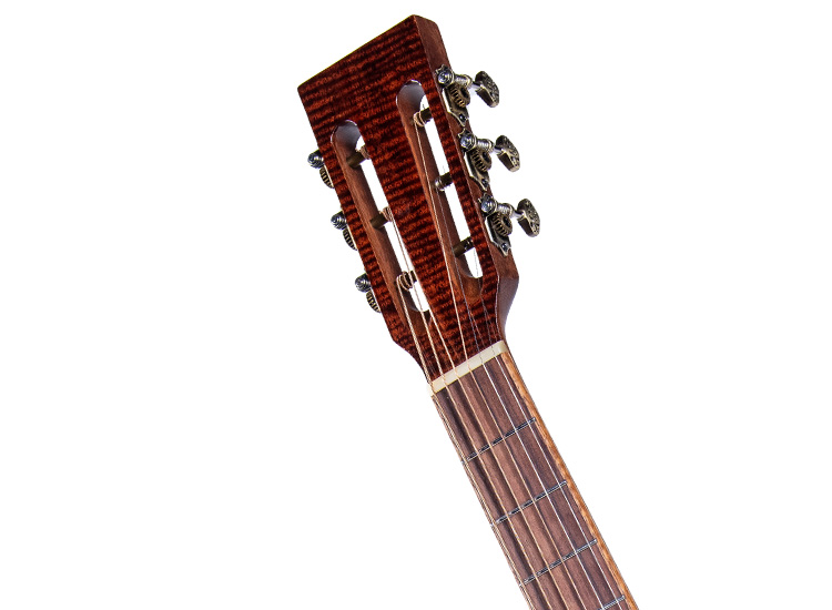 AOSEN OO-803 Vintage Acoustic Guitar, Solid Tiger Stripe Mahogany Top, OO Concert Body, 38 Inch Folk Guitar for Beginner & Intermediate Players